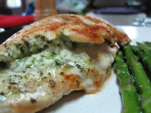 Herb and Goat Cheese Stuffed Chicken Breast